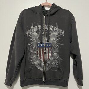 Toby Keith Hammer Down Full Zip Hoodie S/M Concert Merch Grunge Y2K Streetwear